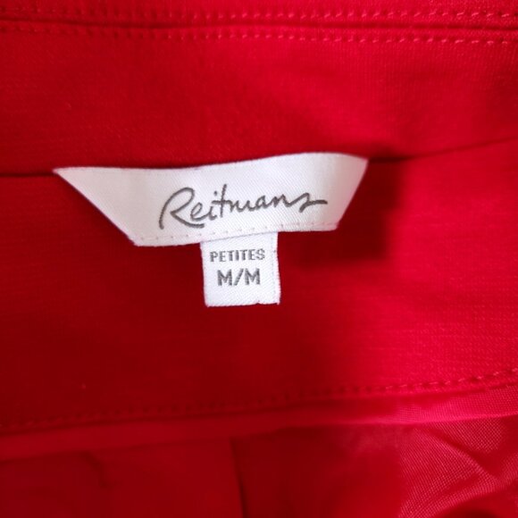 Like New Reitmans Red Blazer Button Closure Size Medium - Picture 5 of 7